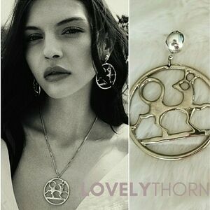 VANESSA MOONEY // ltd ed silver midas medallion drop earrings